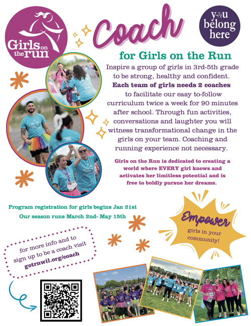 Girls on the Run Coach flyer